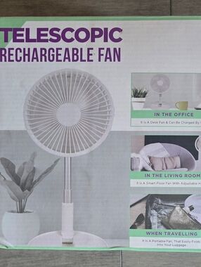 New TELESCOPIC RECHARGEABLE FAN